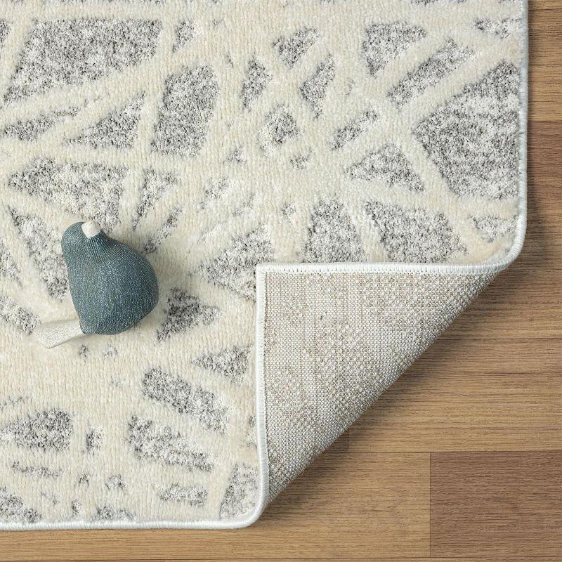 LUXE WEAVERS Geometric Abstract Lines Gray 4x5 Area Rug