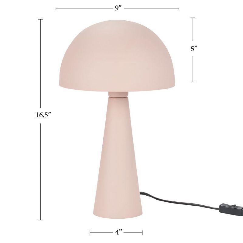 16" Mid-Century Modern Metal Mushroom Accent Table Lamp - Nourison