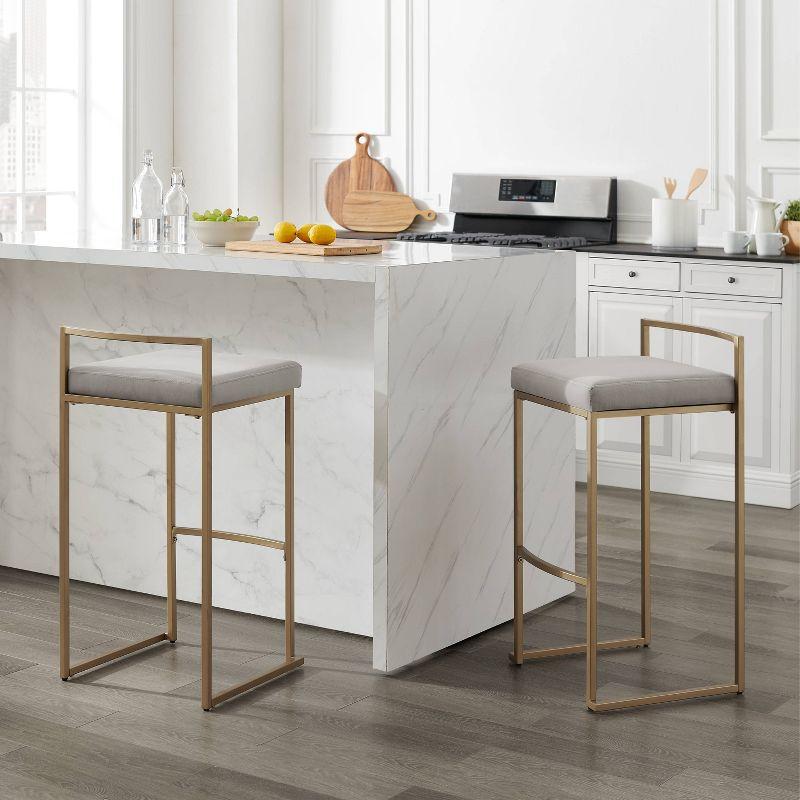 Progreso Upholstered Counter Stool with Metal Frame