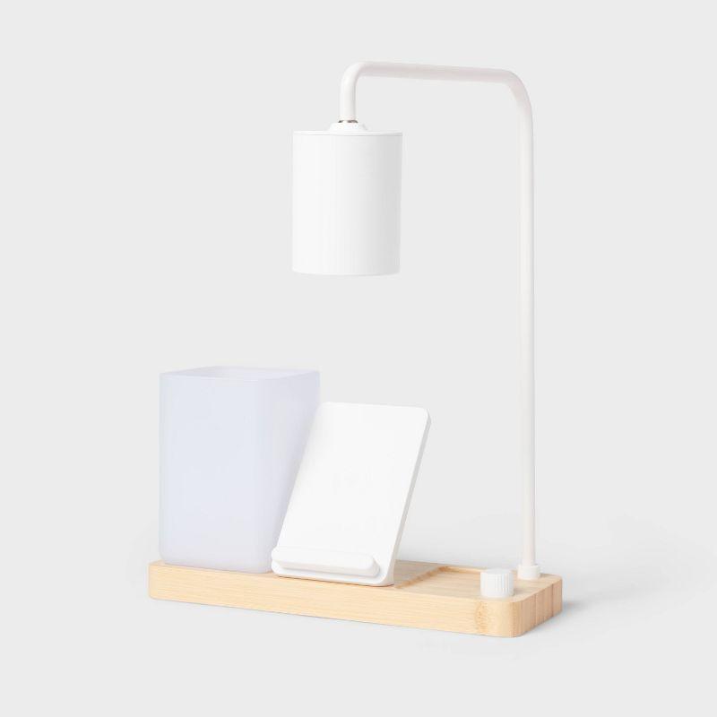 Desk Lamp with Wireless Charging and Storage (Includes LED Light Bulb) - Brightroom™: Table Lamp, Desk Organizer, USB Port