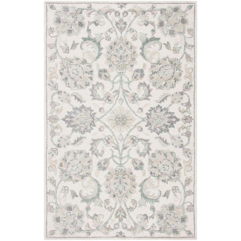 Hand-Tufted Elegance Gray Wool 9' x 12' Rectangular Rug