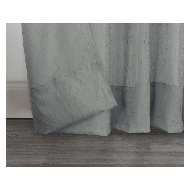 Erica Crushed Sheer Voile Rod Pocket Curtain Panel - No. 918