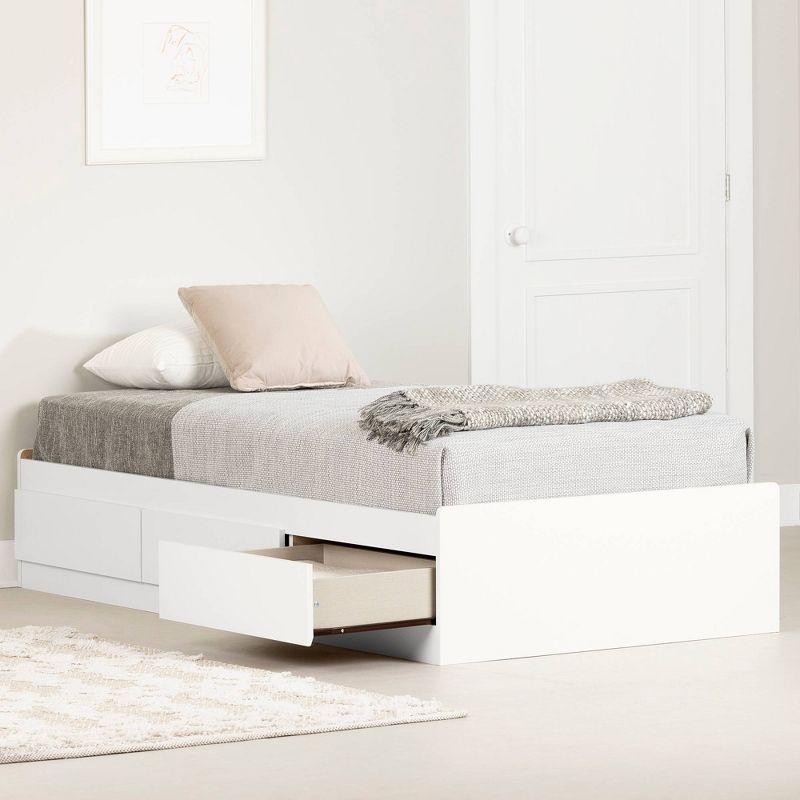 Munich Mates Kids' Bed with 3 Drawers Pure White - South Shore