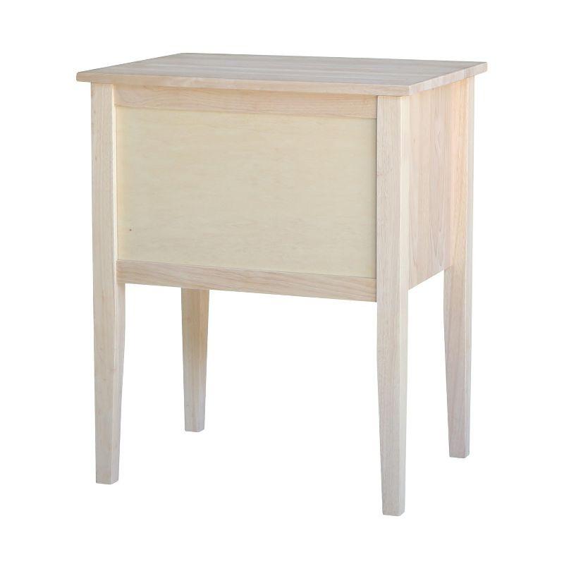 International Concepts Accent Table with Drawers Unfinished