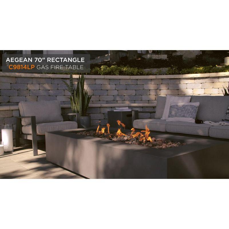 AEGEAN Propane / Natural Gas Outdoor Fire Pit Table