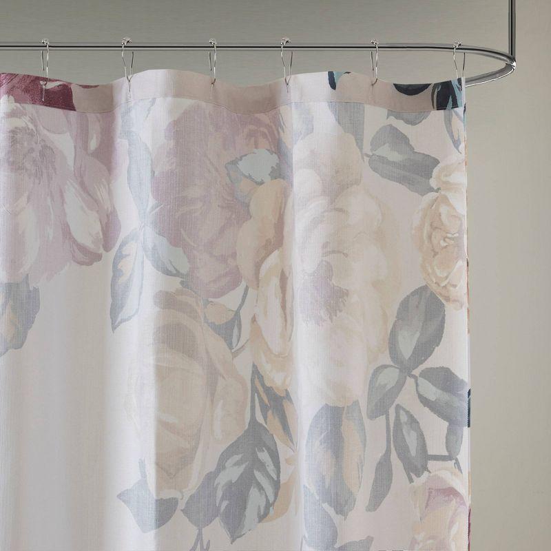 Charisma 100% Cotton Floral Shower Curtain