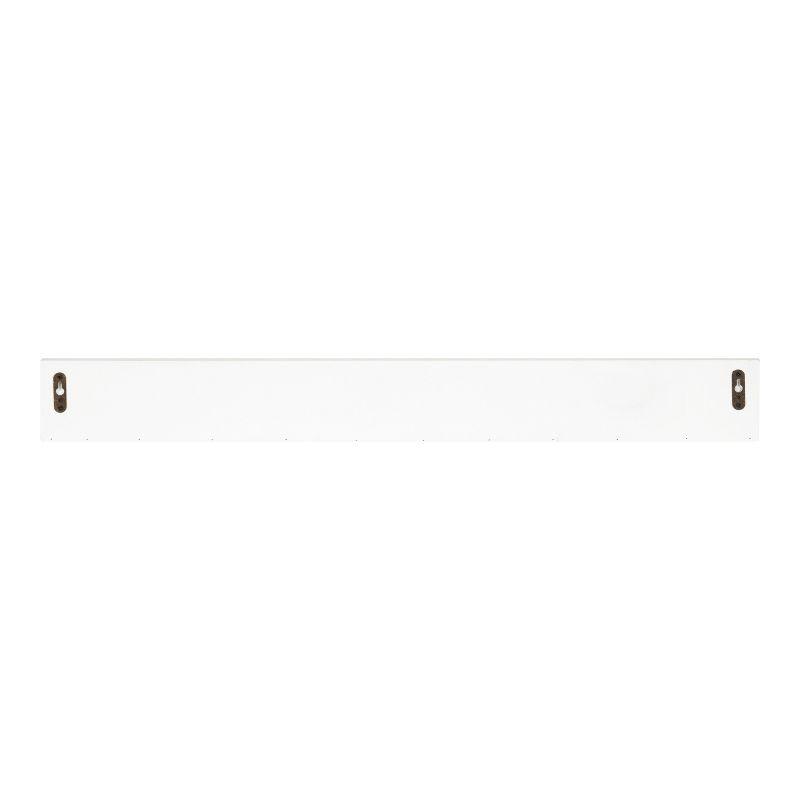 White Beaded Floating Wall Shelf, 36-Inch MDF