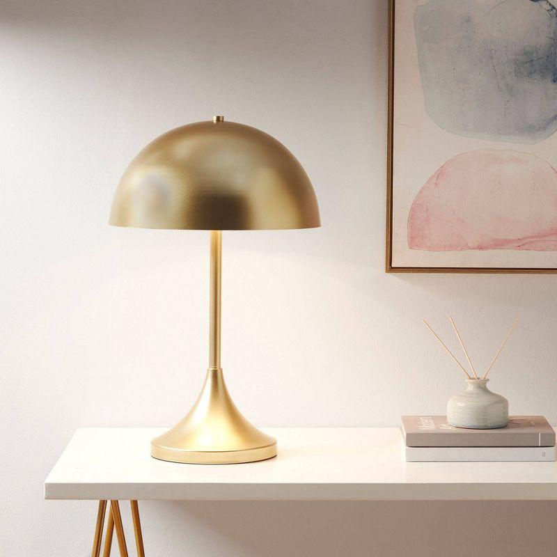 Augusta Art Deco Dome-Shaped 2-Light Metal Table Lamp