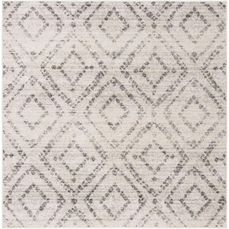 Adirondack ADR131 Machine Made Indoor Area Rug - Light Grey/Grey - 8'x8' - Safavieh