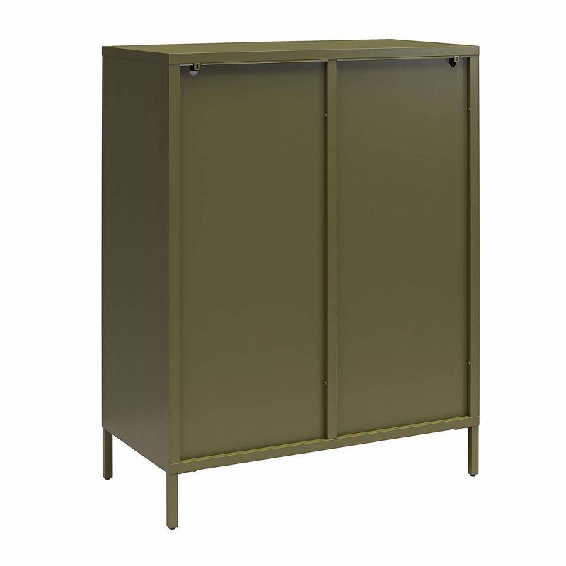 Luna 39.96'' Tall Accent Cabinet with Fluted Glass