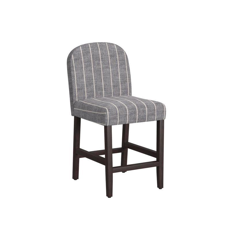 Rounded Back Woven Upholstered Counter Height Barstool - HomePop