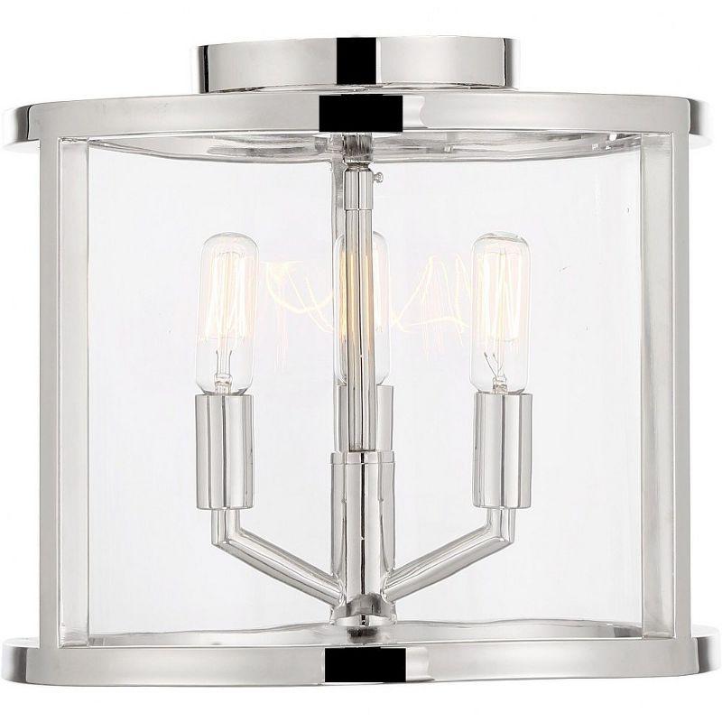 Crystorama Lighting Devon 3 - Light Flush Mount in  Polished Nickel