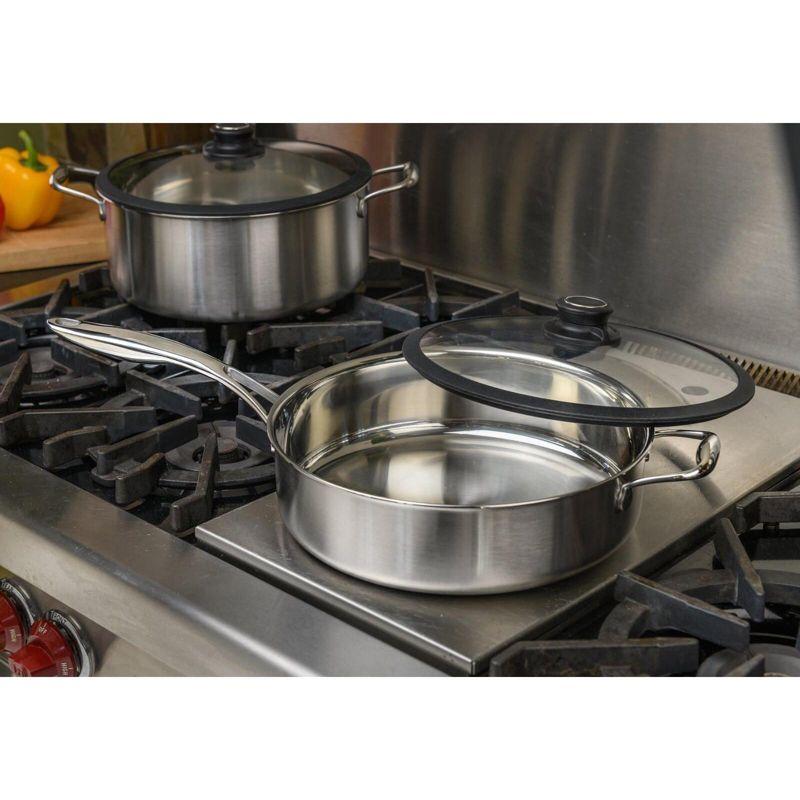 Black Cube 11" Stainless Steel Non-Stick Saute Pan with Lid