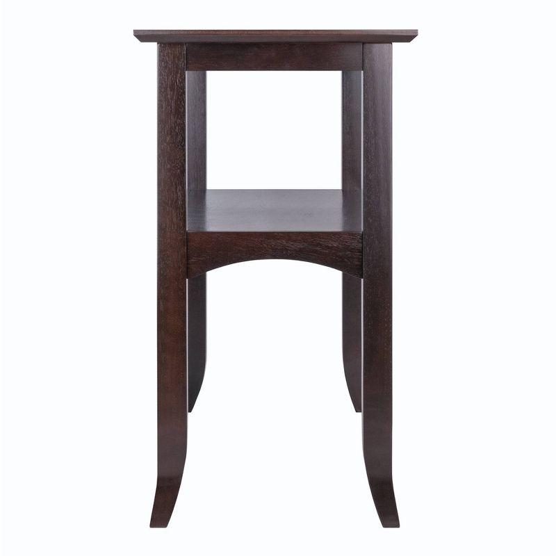 Winsome Camden Console Table Coffee: Traditional Style, Fixed Shelf, Wood Composite Frame, for Entryway or Living Room