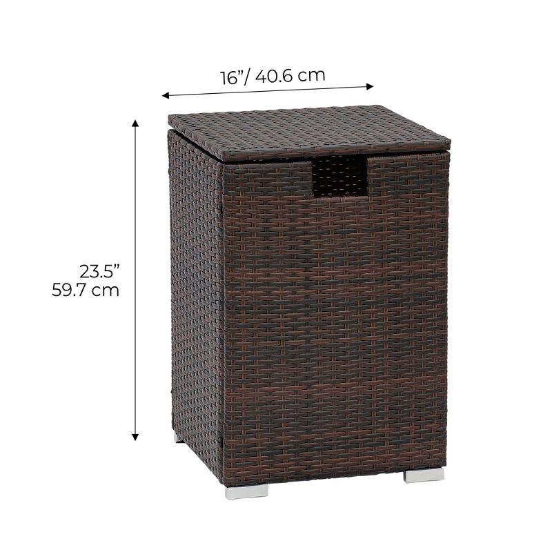 Outdoor PE Rattan & Wicker Propane Tank for 20-lb. tanks Cover Table