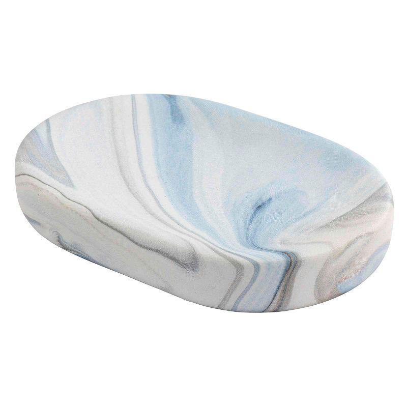 Blue and White Marble Ceramic Soap Dish