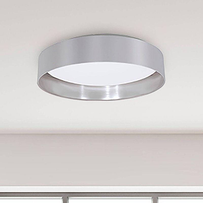 1-Light Maserlo LED Diffuser Ceiling Light Gray and Sliver - EGLO