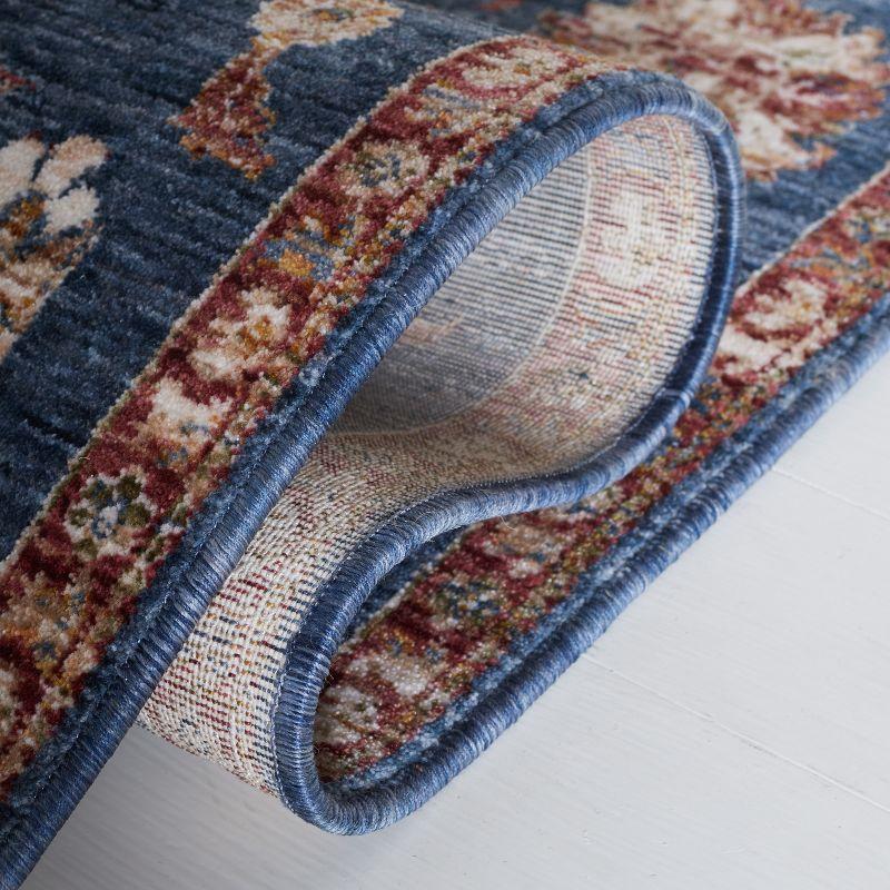 Heirloom HRL718 Power Loomed Area Rug - Navy/Beige - 6'7"x6'7" - Safavieh.