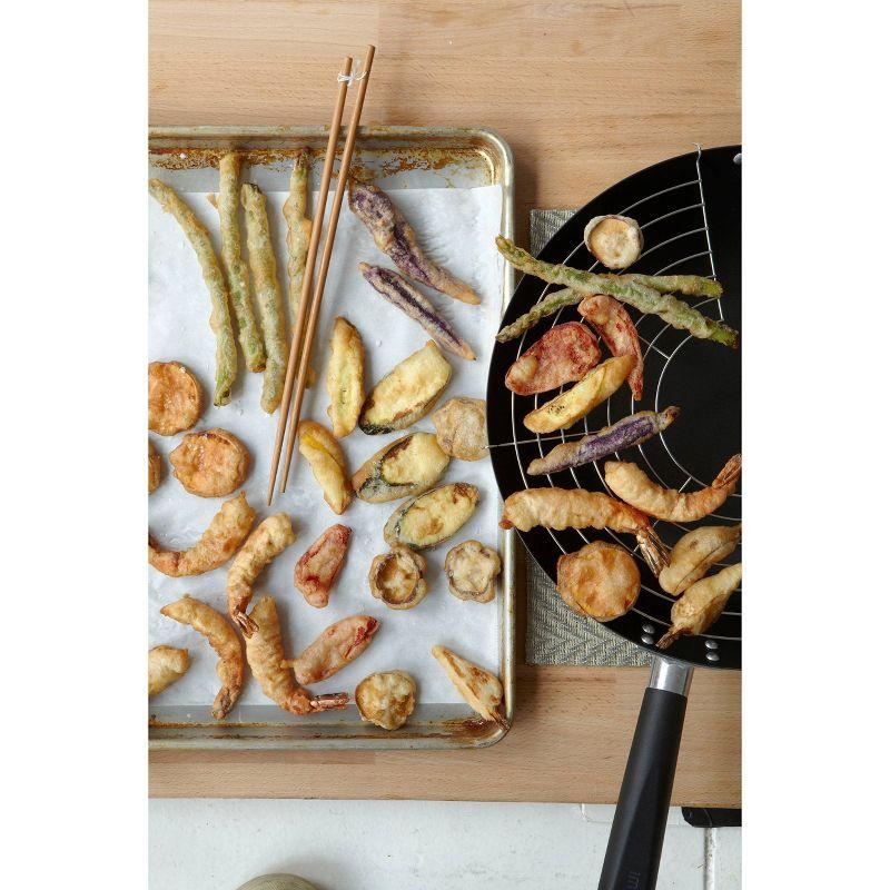 IMUSA 14" Coated Wok with Bakelite Handle: Nonstick Carbon Steel Stir Fry Pan, 64 Volume, Electric & Gas Compatible