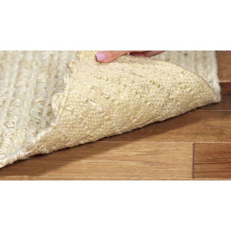 Coastal Charm Ivory Hand-Knotted Jute 4' x 6' Area Rug