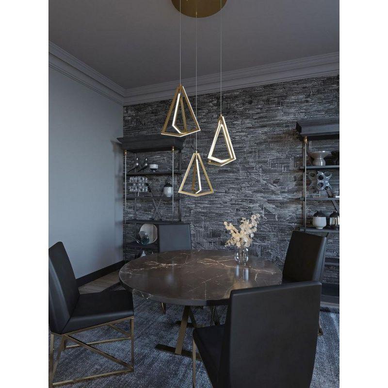 Gianna Black Aluminum LED 3-Light Pendant