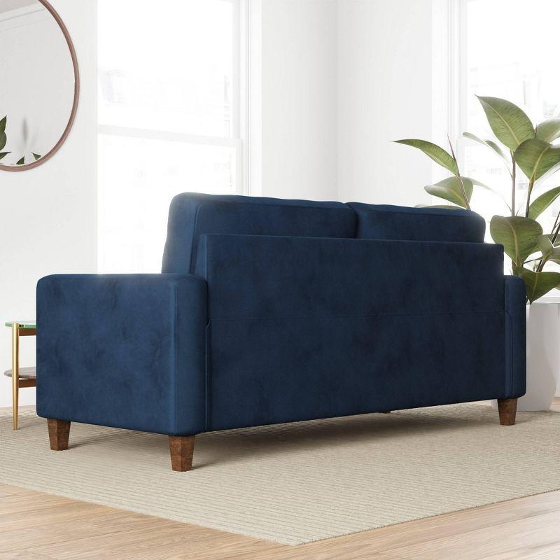 76” Brynn Upholstered Square Arm Sofa with Buttonless Tufting - Brookside Home