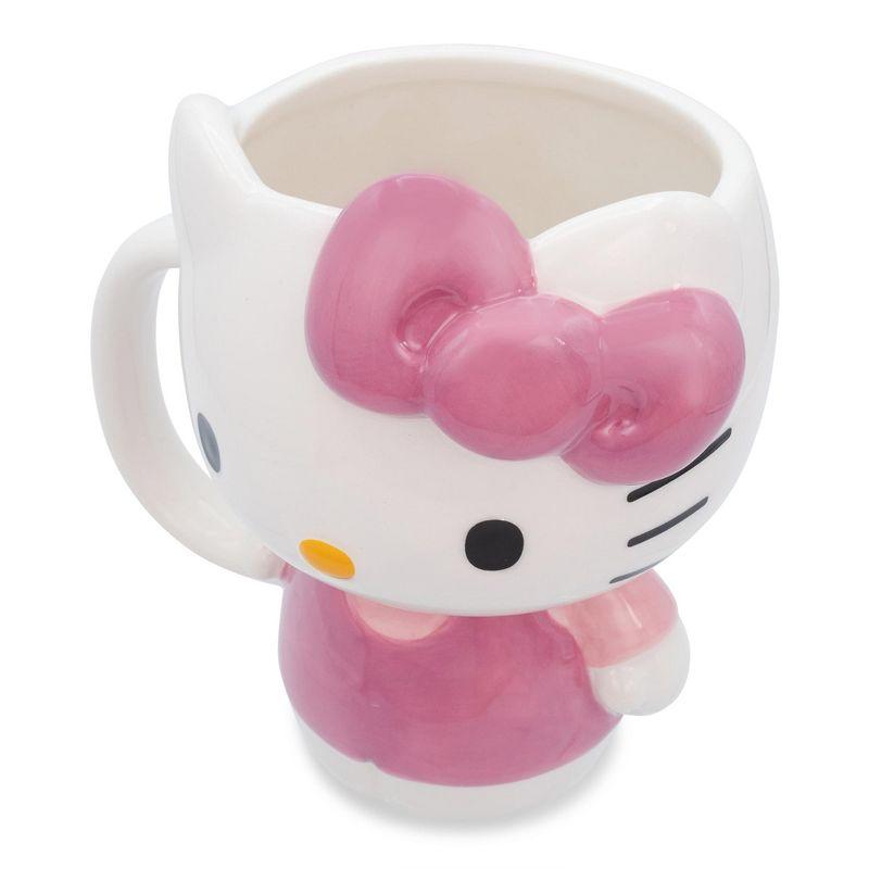 Silver Buffalo Sanrio Hello Kitty 3D Sculpted Ceramic Mug | Holds 20 Ounces