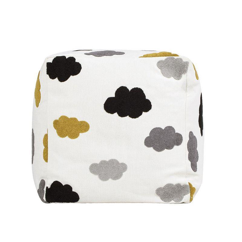 Jennifer Taylor Home Pouf 23" Luxury Oversized Bean Bag Cube Ottoman