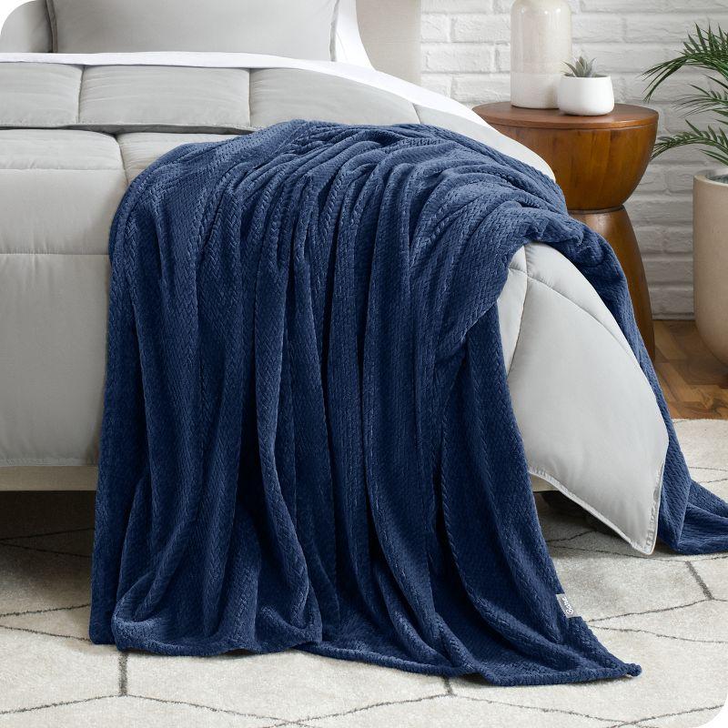 Microplush Fleece Bed Blanket by Bare Home