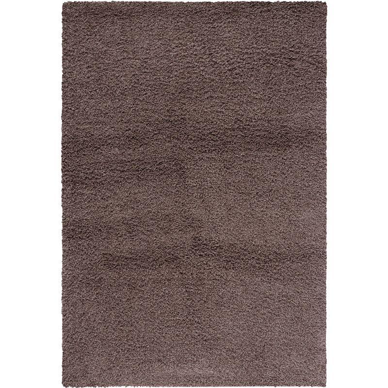 Santa Monica Shag SGN725 Power Loomed Indoor Area Rug - Taupe - 5'3"x7'6" - Safavieh