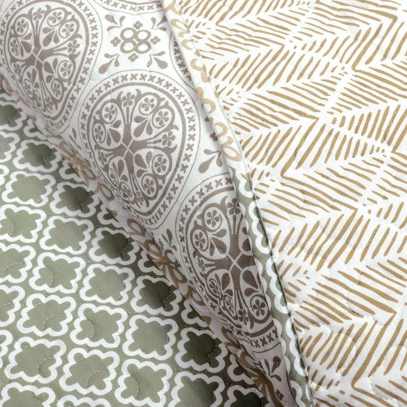 Lush Decor Bohemian 100% Cotton Reversible 3-Piece Quilt Set