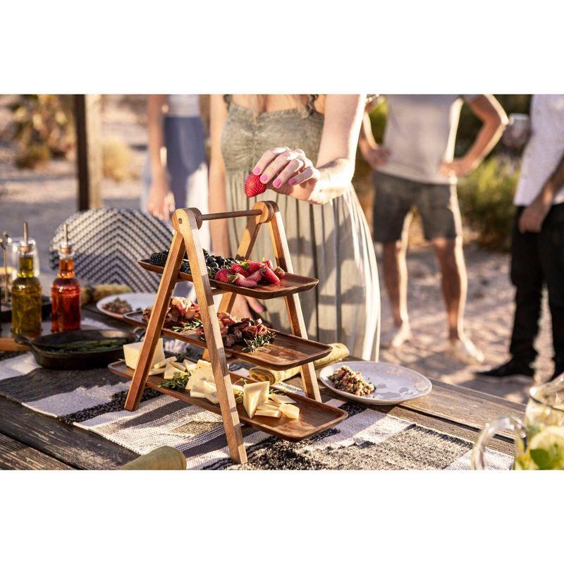 Union Rustic 3 Tiered Serving Tray - Charcuterie Boards - Wood Serving Platters Austyn