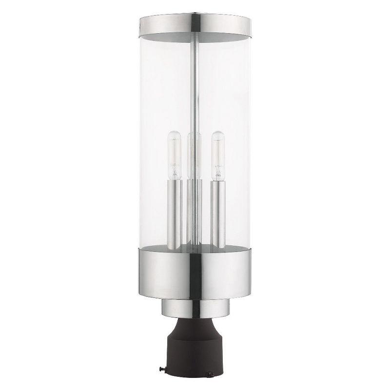 Livex Lighting Hillcrest 3 - Light Post Light in  Polished Chrome