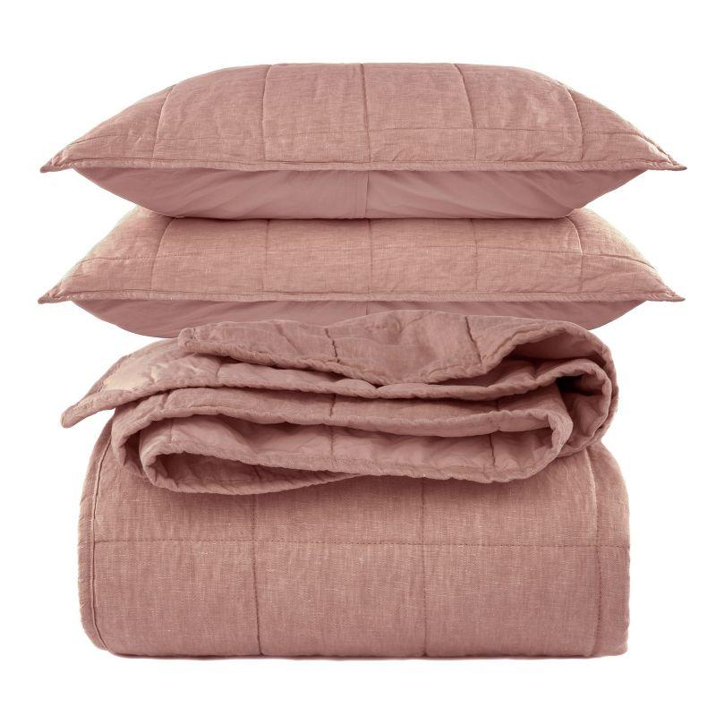 French Linen Box Stitch Quilt & Sham Set