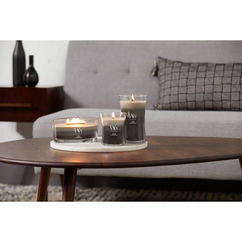 21.5oz Large Hourglass Jar Candle Warm Woods Trilogy - WoodWick