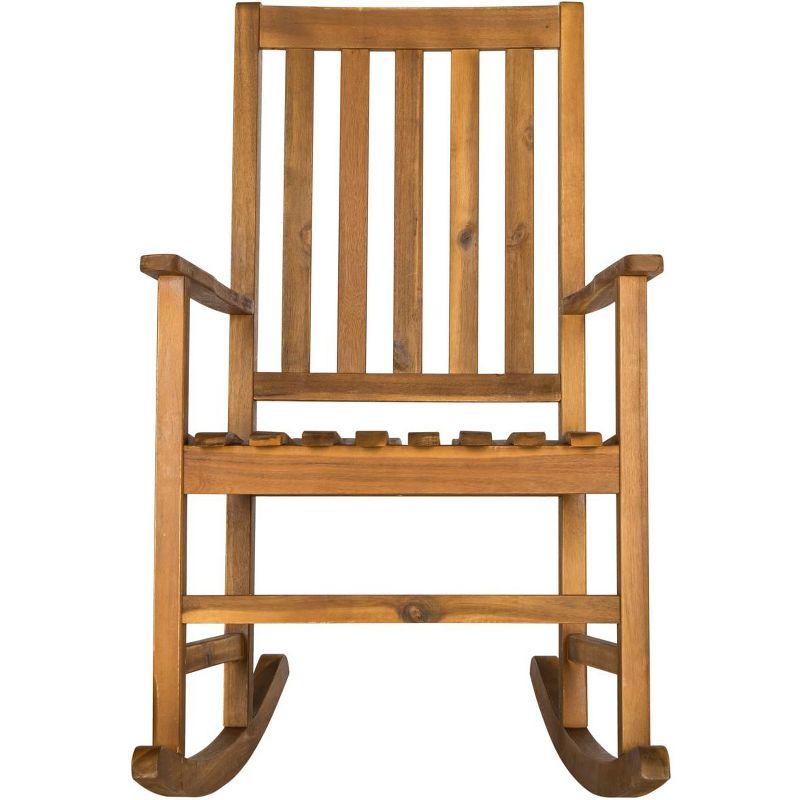 Barstow Teak Wooden Rocking Chair with Arms