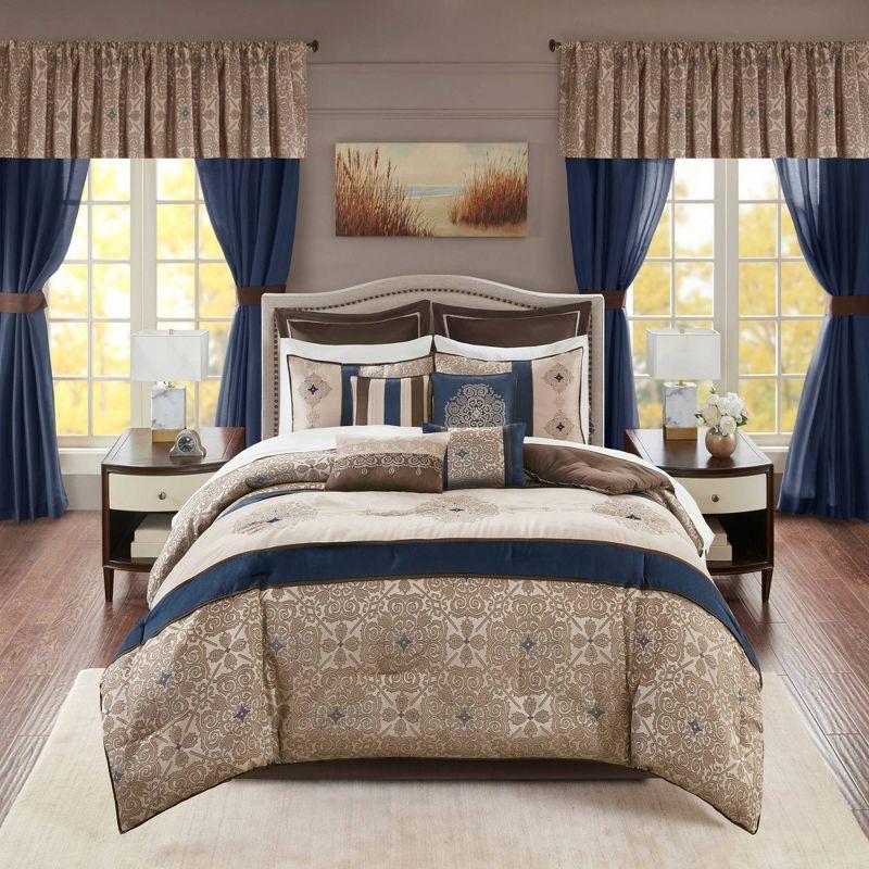 Madison Park Essentials Jacquard Traditional 24 Piece Room in a Bag