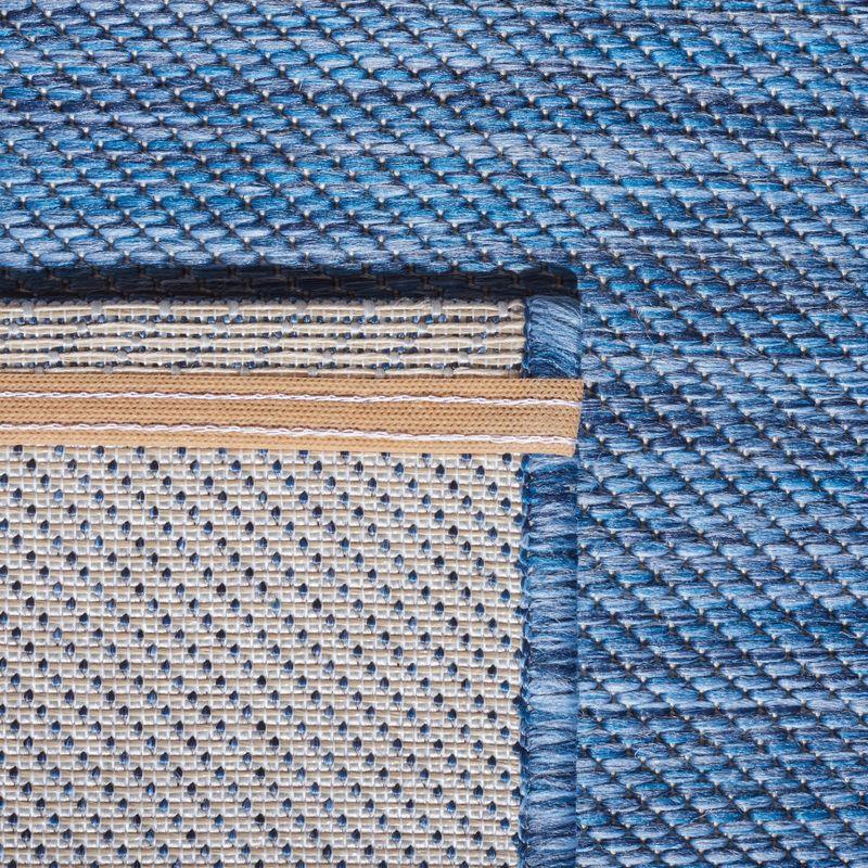Beach House BHS218 Power Loomed Indoor/Outdoor Area Rug - Blue - 6'7"x6'7" - Safavieh