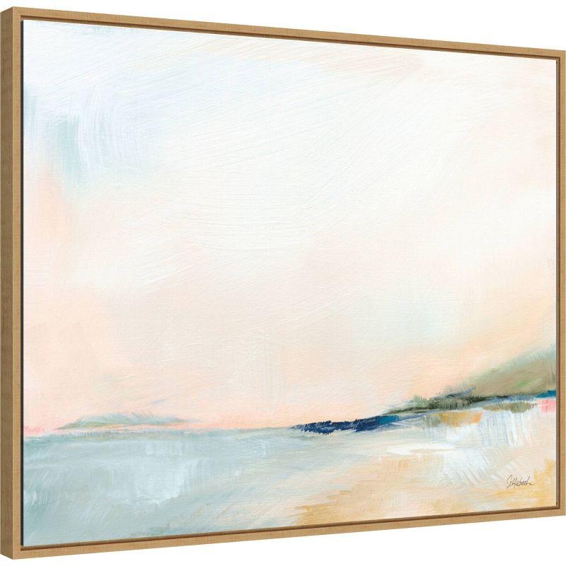 Amanti Art 28"x23" Open Sky Over Water by Sue Schlabach Framed Wall Art Print: Serene Seascape Canvas