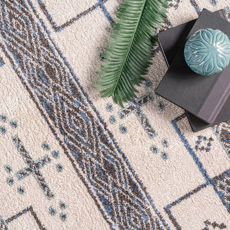 Erika 8' x 10' Gray Synthetic Bohemian Area Rug