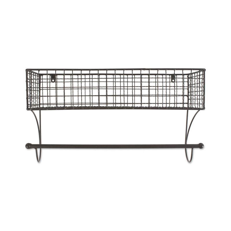 Design Imports Large Grey Farmhouse Towel Rack