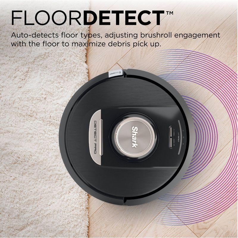 Shark Detect Pro Self-Empty Robot Vacuum with Bagless, 60-day Capacity HEPA Base, 3 Detect & React Technologies, Auto Deep-Clean on Carpets and Hardfloors, NeverStuck Tech, Wi-Fi Black/Bronze