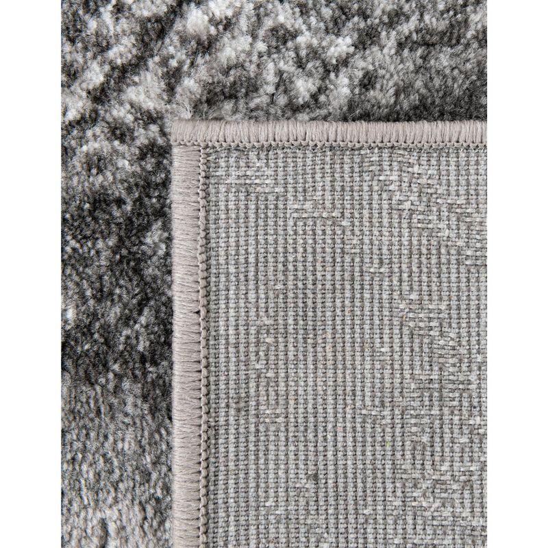 Dark Gray 9' x 12' Stain-Resistant Rectangular Area Rug