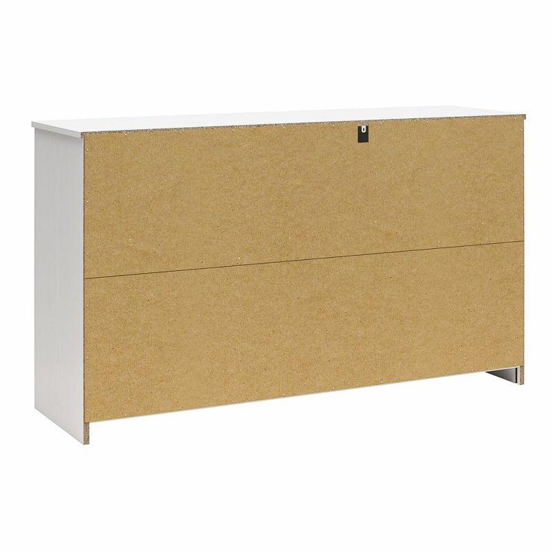 Ameriwood Home BrEZ Build Collection Pearce Wide 6 Drawer Dresser, White