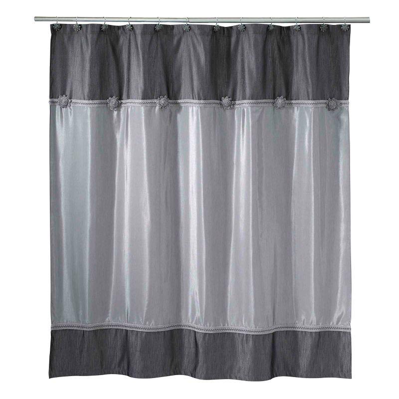 Avanti Linens Braided Medallion Shower Curtain & Hook Set