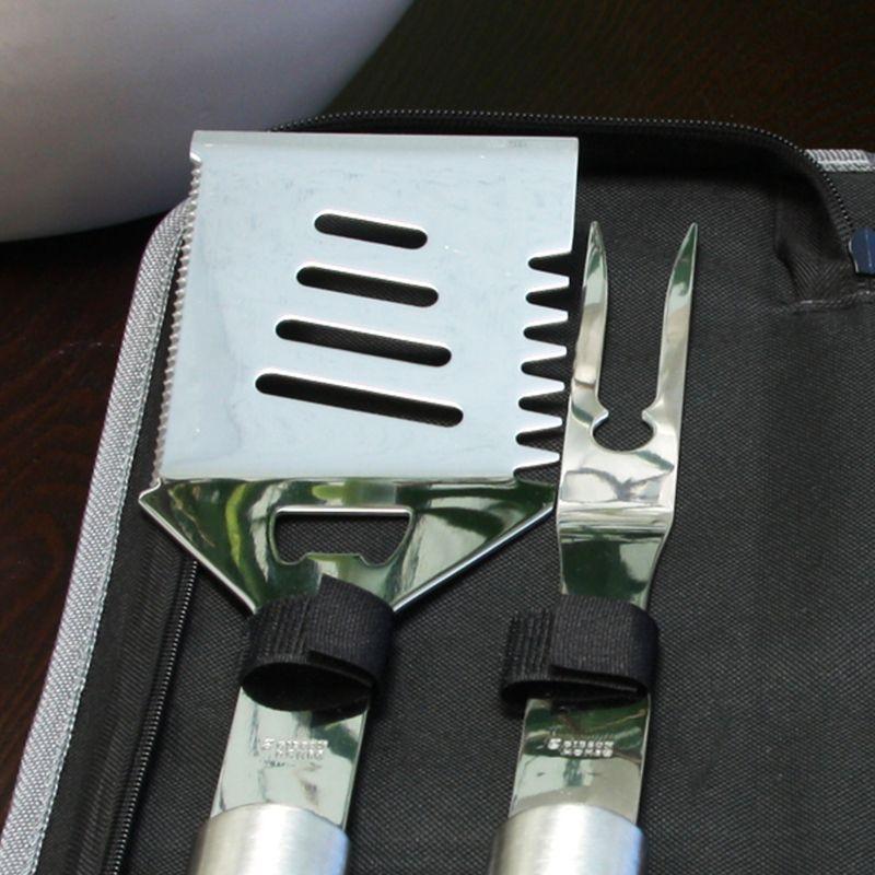 Gibson Home Gibson Home Barbecue Basics 5 Piece Stainless Steel BBQ Tool Set with Wood Handles