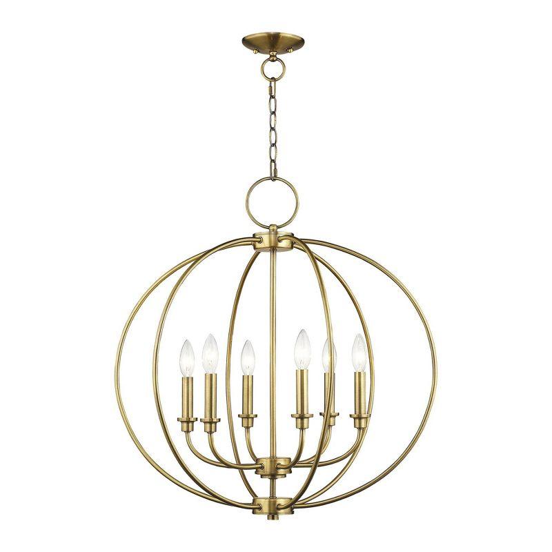 Livex Lighting Milania 6 - Light Chandelier in  Antique Brass