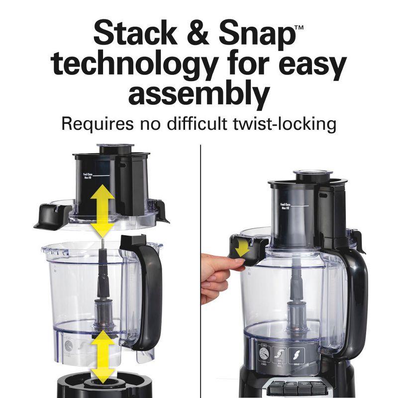 Hamilton Beach 12 Cup Stack and Snap Food Processor