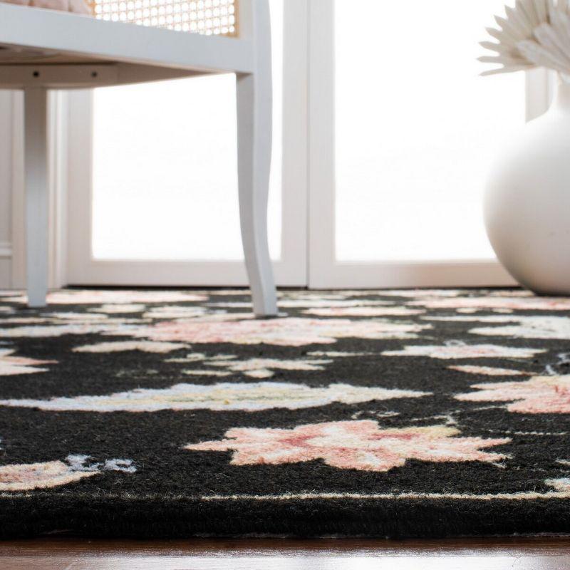 Chelsea HK306 Handmade Area Rug - 8' Round - Black - Safavieh