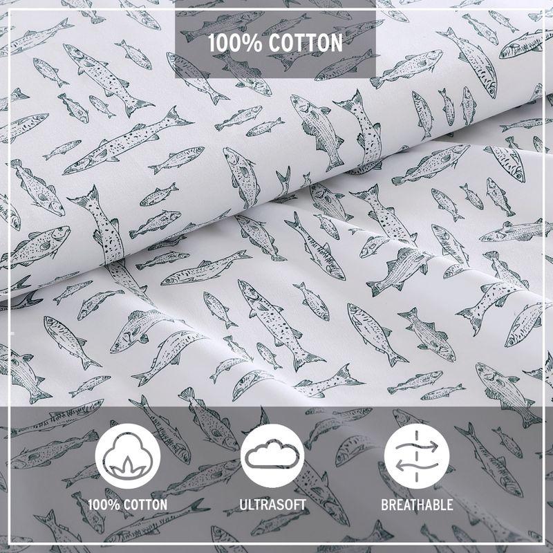 Albright Hill King Cotton Percale Nautical Sheet Set